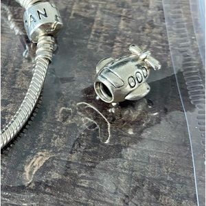 Pandora Charm. Airplane charm.
